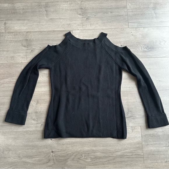 Dolce Cabo Sweaters - Black open shoulder long sleeve sweater - size small - black